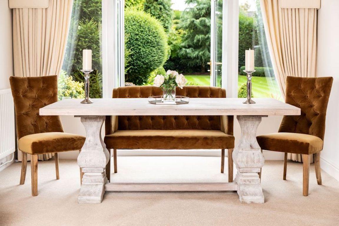 Monastery Reclaimed Pine Dining Table, 20th Century In Excellent Condition For Sale In London, GB