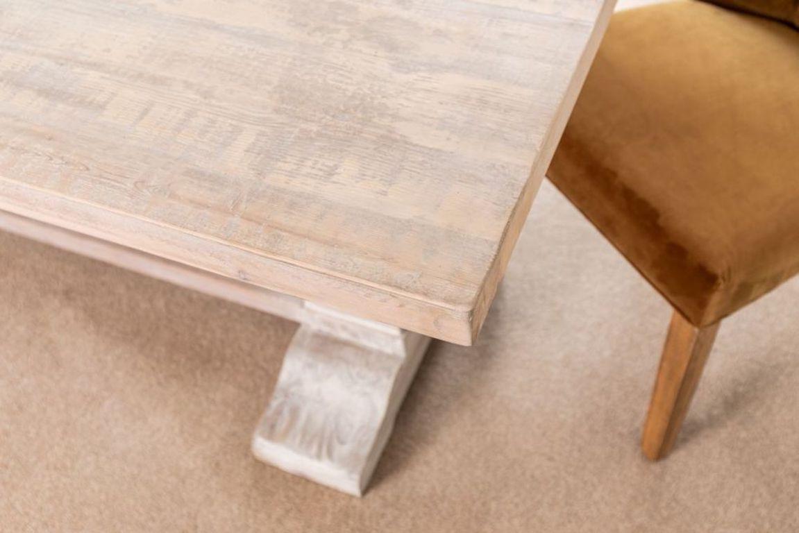 Wood Monastery Reclaimed Pine Dining Table, 20th Century For Sale