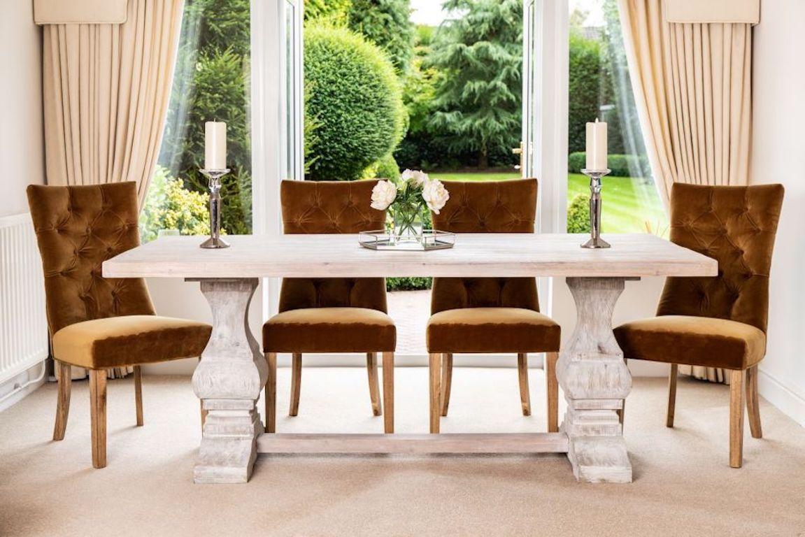 Monastery Reclaimed Pine Dining Table, 20th Century For Sale 1