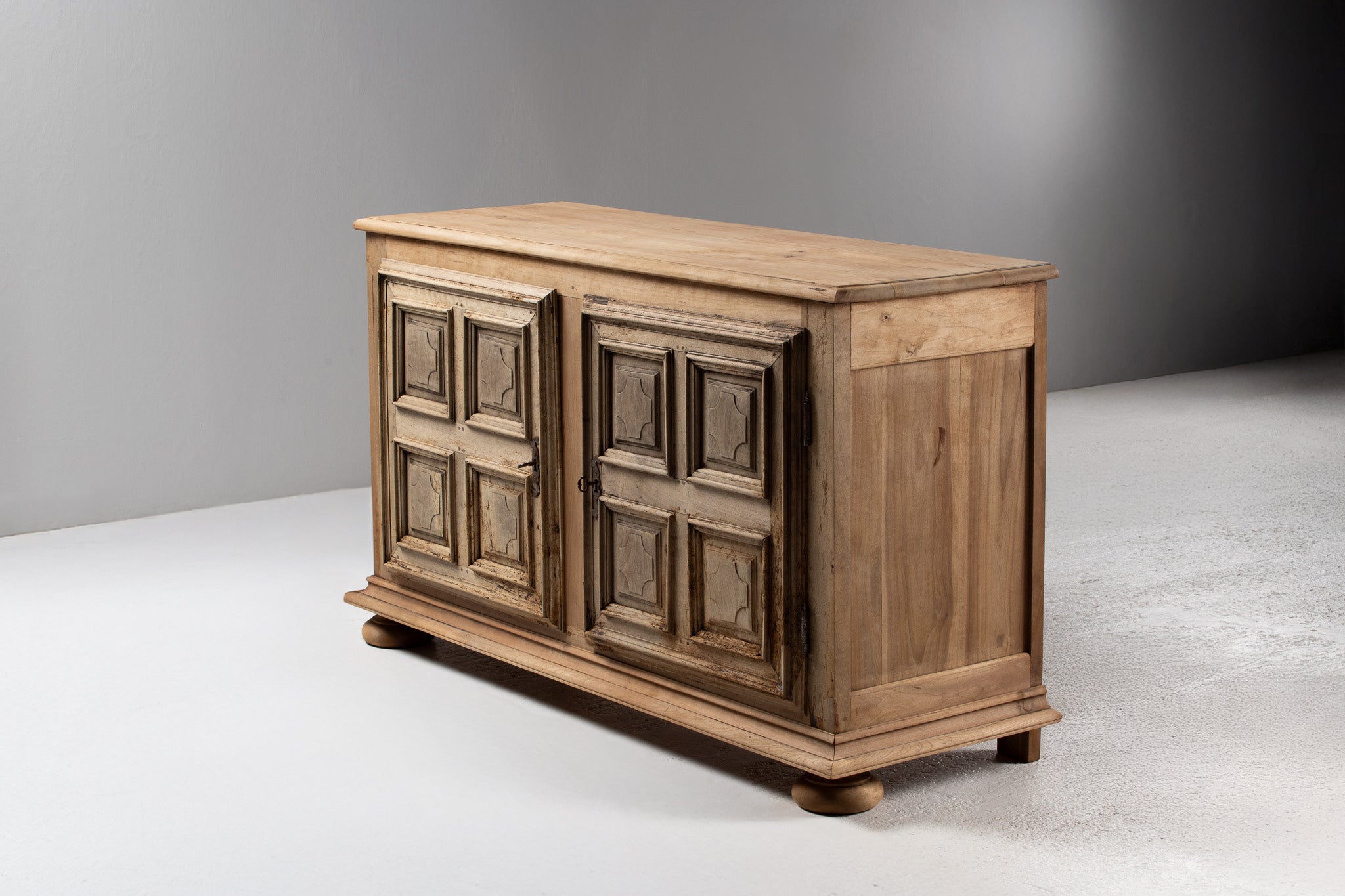 Monastic Oak Buffet with Tracery Relief, French Provinces, Late 19th Century