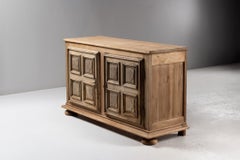 Monastic Oak Buffet with Tracery Relief, French Provinces, Late 19th Century