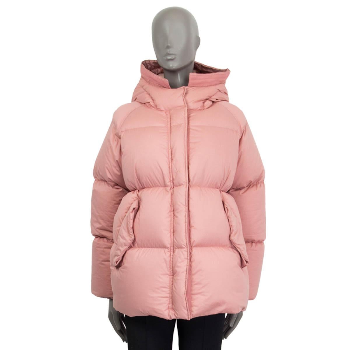 light pink puffer jacket