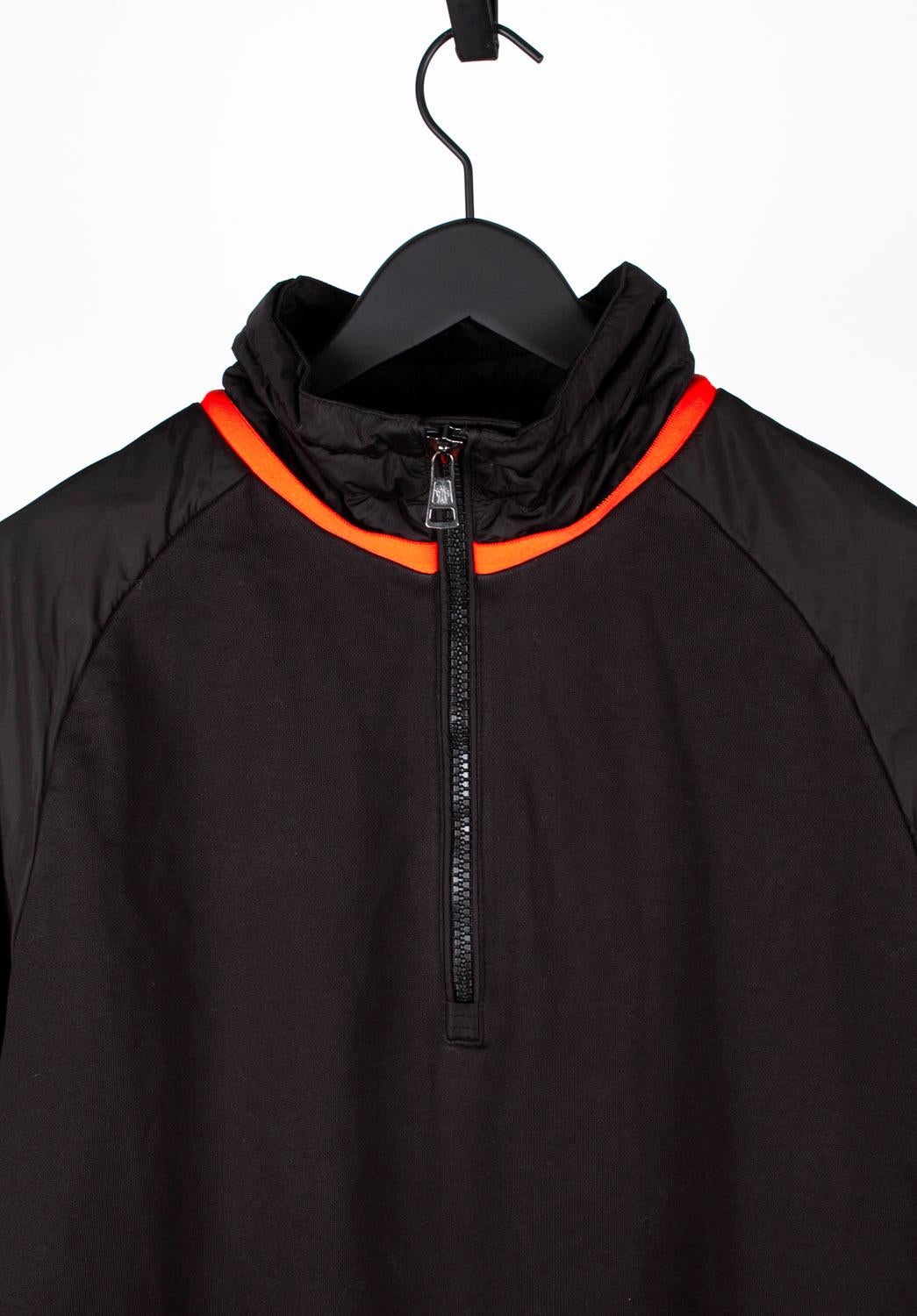 Noir Moncler Veste de survêtement homme 1/4 zip Taille XL, S1117 en vente
