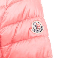 MONCLER 2013 pink ruched trim 4 pocket cropped padded jacket Sz1 S