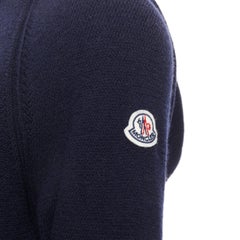 MONCLER 2017 red navy white wool argyle turtleneck sweater top XS