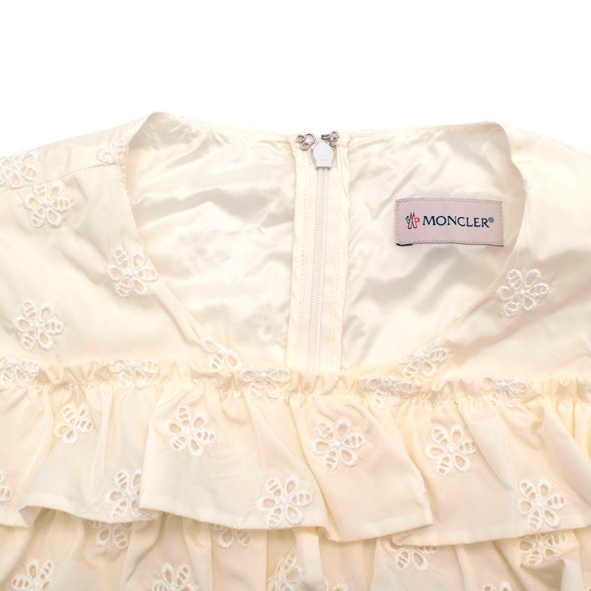 Moncler 4 Simone Rocha Lace-trimmed broderie-anglaise ruffled dress - Size US 8 In New Condition In London, GB