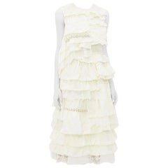 Moncler 4 Simone Rocha Lace-trimmed broderie-anglaise ruffled dress - Size US 8