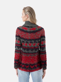 Moncler Abstract Wool Knit Turtleneck Jumper Size M