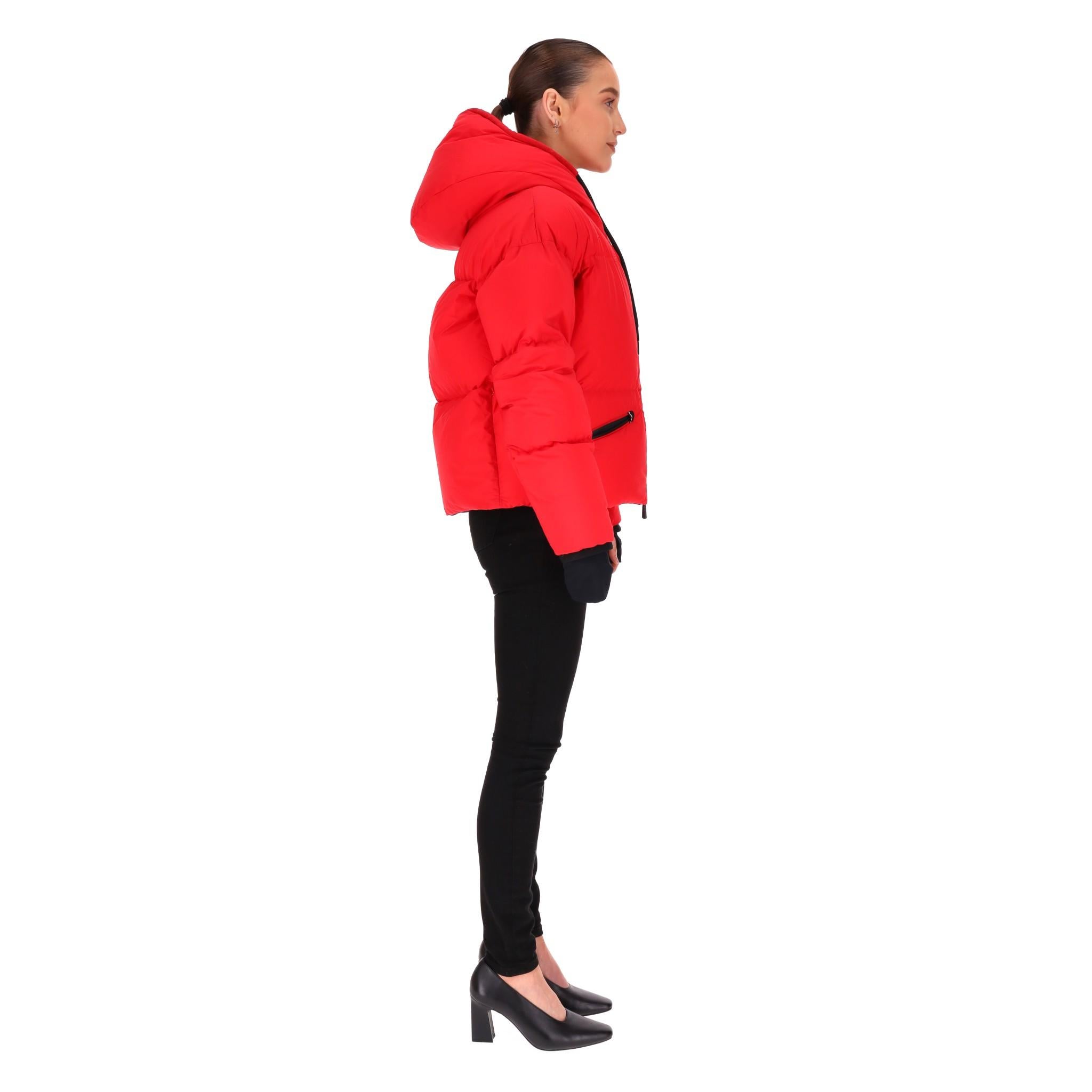Red Moncler Allesaz Hodded Ski Down Jacket