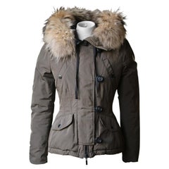 Moncler Ayrolle Raccoon Fur Poly-Blend Jacket