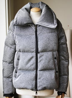 Moncler Bandama Metallic Jersey Quilted Down Jacket