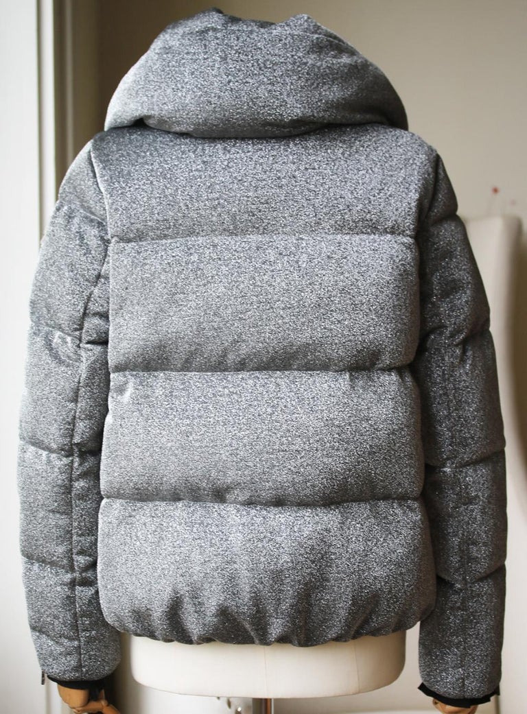 Moncler Bandama Metallic Jersey Quilted Down Jacket at 1stDibs