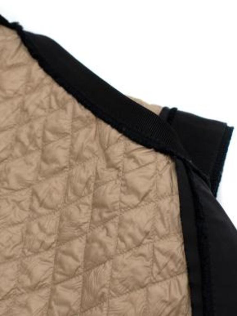 Moncler beige & black nylon Roseline jacket For Sale 6