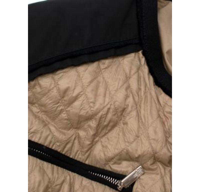 Moncler beige & black nylon Roseline jacket In Good Condition For Sale In London, GB