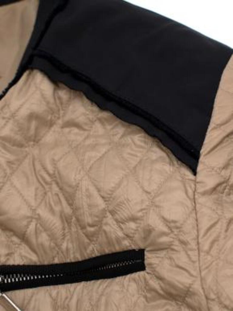 Women's Moncler beige & black nylon Roseline jacket For Sale