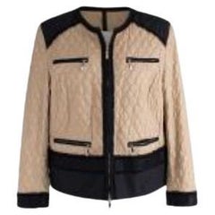 Moncler beige & black nylon Roseline jacket