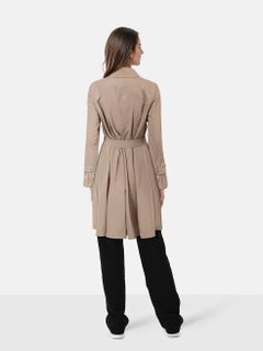 Moncler Beige Navigatoria Long Trench Coat Size XS