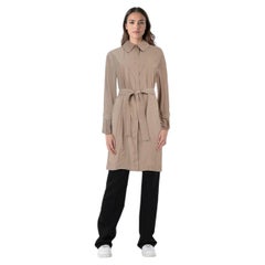 Moncler Beige Navigatoria Long Trench Coat Size XS