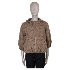 MONCLER beige nylon SALOME CRINKLED WINDBREAKER Jacket 1 S