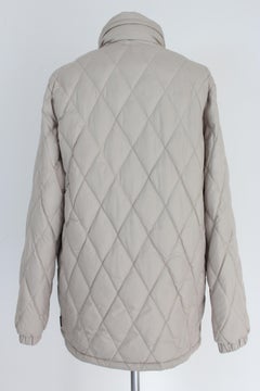 Moncler Beige Quilted Puffer Men's Down Coat Jacket 2000s Long