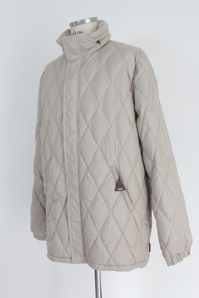 long beige puffer