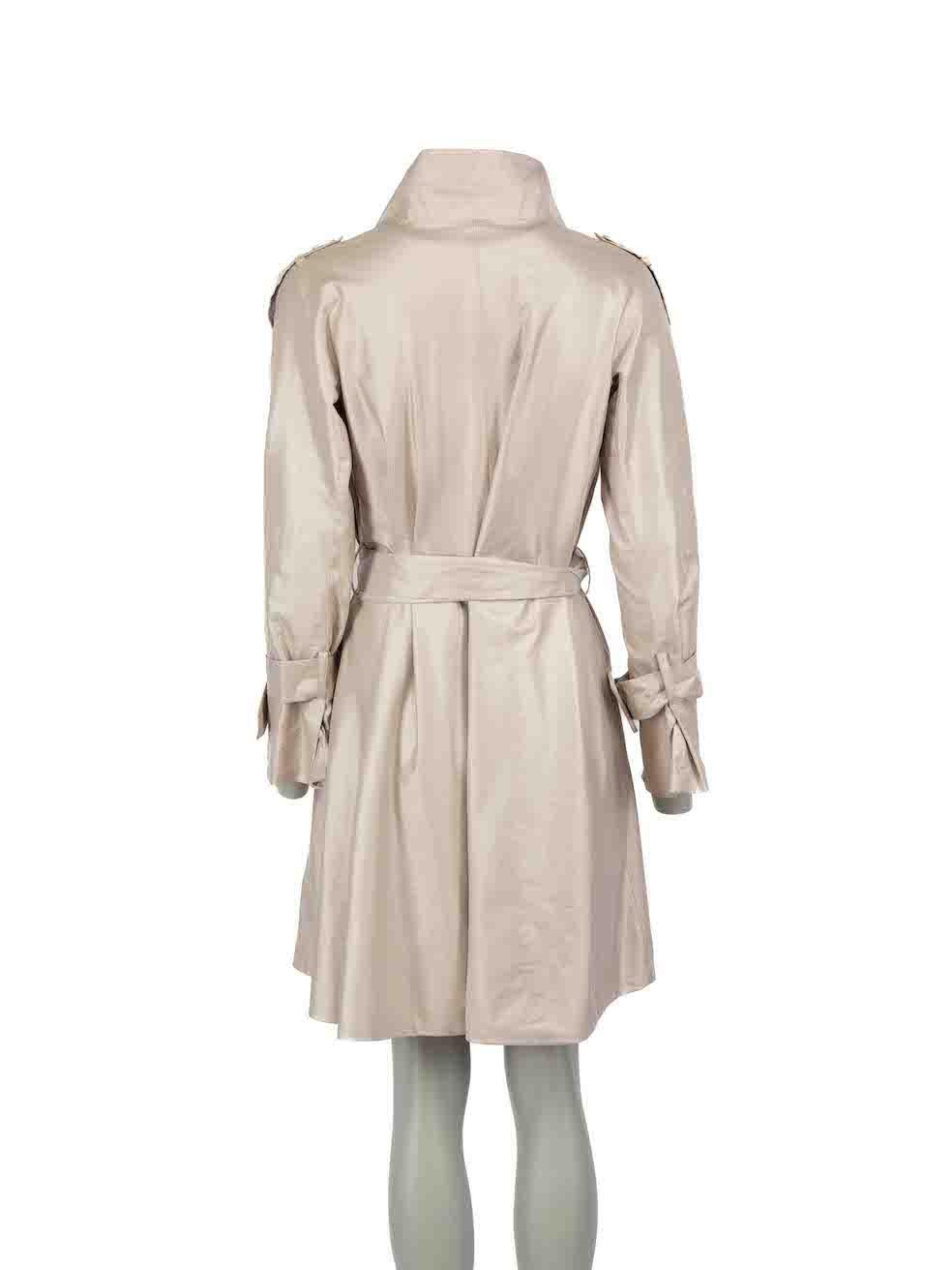 Moncler Beige Smock Trench Coat Size M In Good Condition For Sale In London, GB