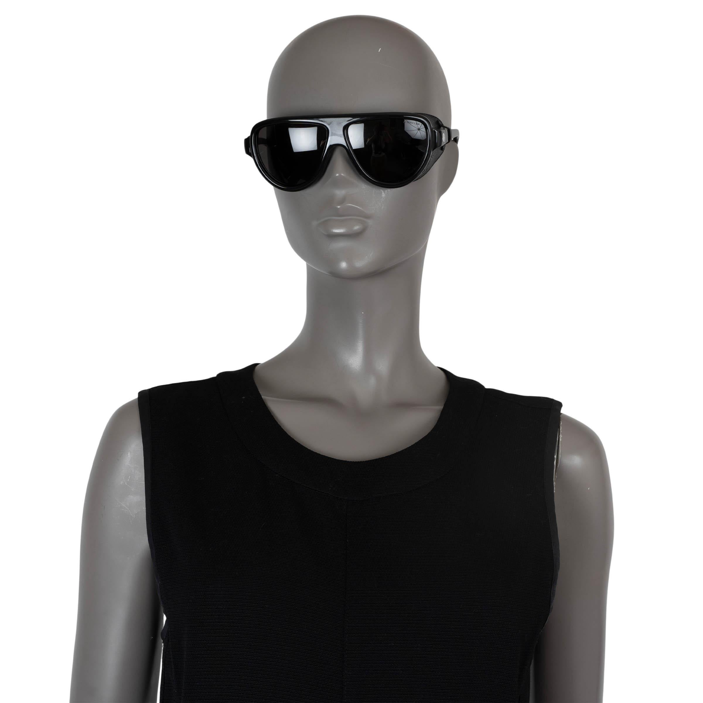 Women's MONCLER black acetate BLINKER AVIATOR Sunglasses ML0089 For Sale