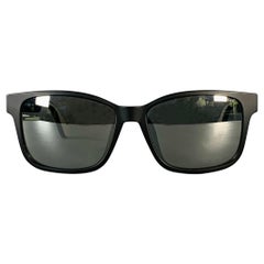 MONCLER Black Acetate Square Mirrored Sunglasses