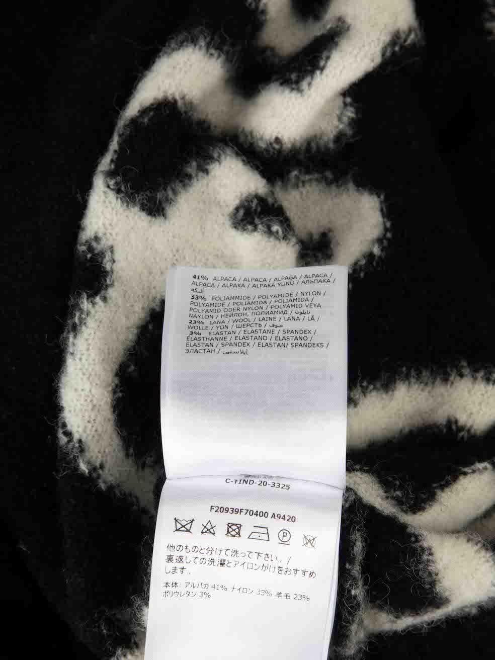 Women's Moncler Black Alpaca Knit Turtleneck Logo Jumper Size XL For Sale