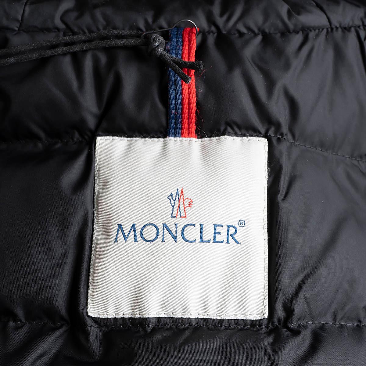MONcler noir AREDHEL FUR TRIM DOWN PARKA Coat Jacket 2 M en vente 3