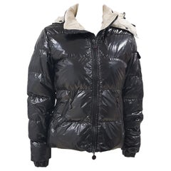 Moncler black bomber jacket