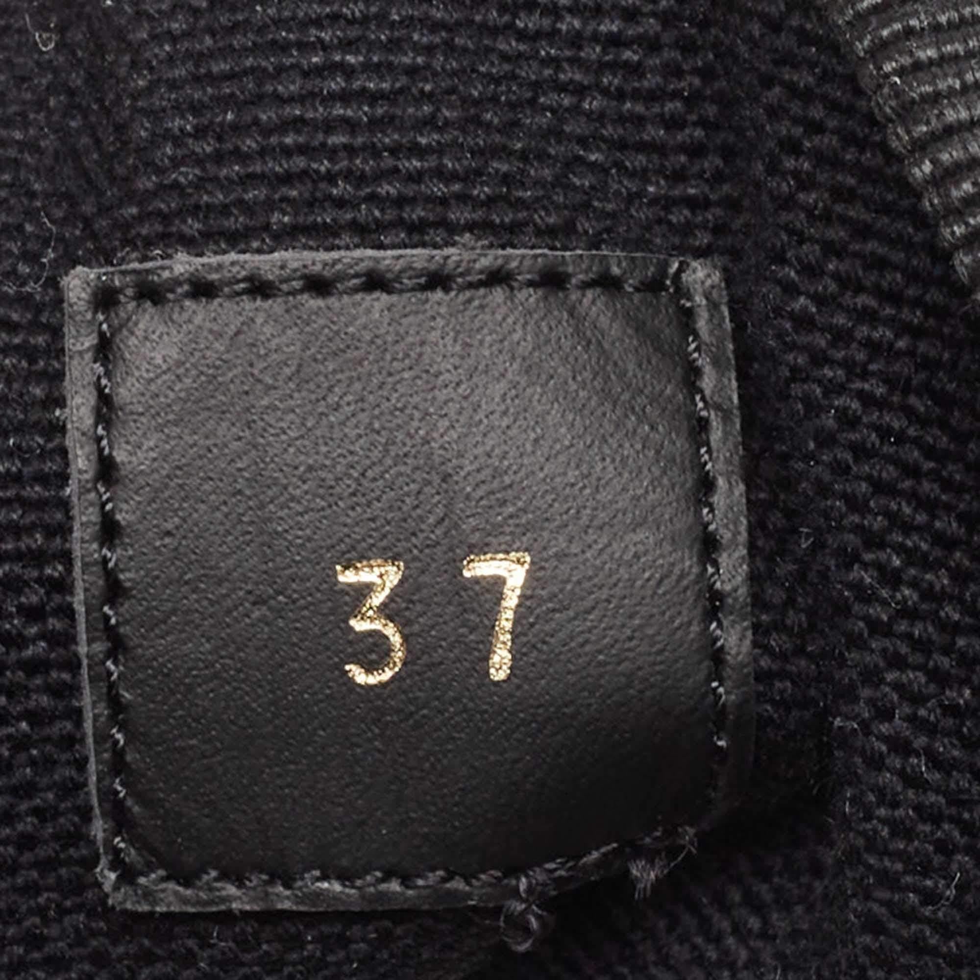 Moncler Black Canvas Pyla Ankle Boots Size 37 For Sale 2