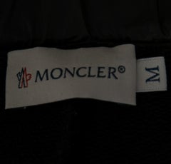 Moncler Black Cotton Floral Applique Shorts M