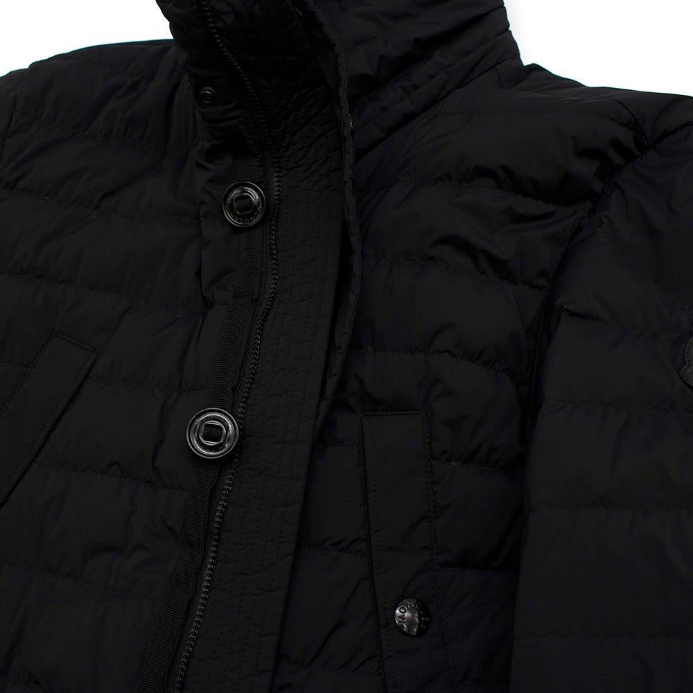 Moncler Black Dartmoor Quilted Down Coat - Size Large (3)  In Excellent Condition For Sale In London, GB