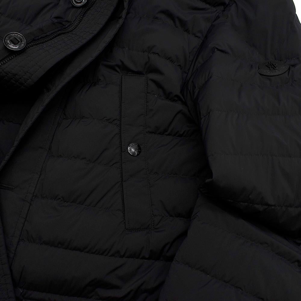 Men's Moncler Black Dartmoor Quilted Down Coat - Size Large (3)  For Sale