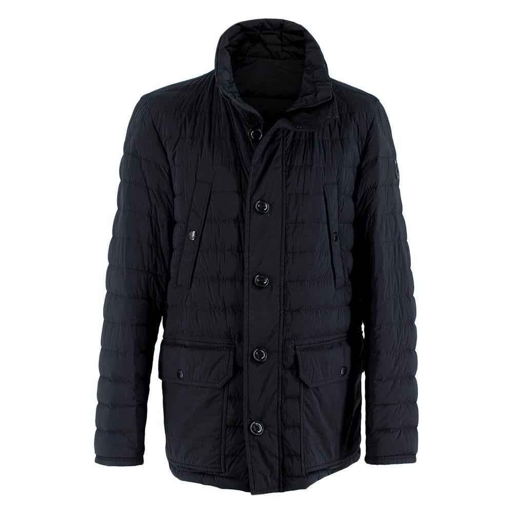 Moncler Black Dartmoor Quilted Down Coat - Size Large (3)  For Sale