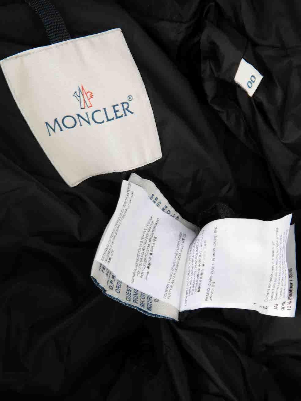 Moncler Black Puffer Coat à capuche détachable Taille XXL en vente 4