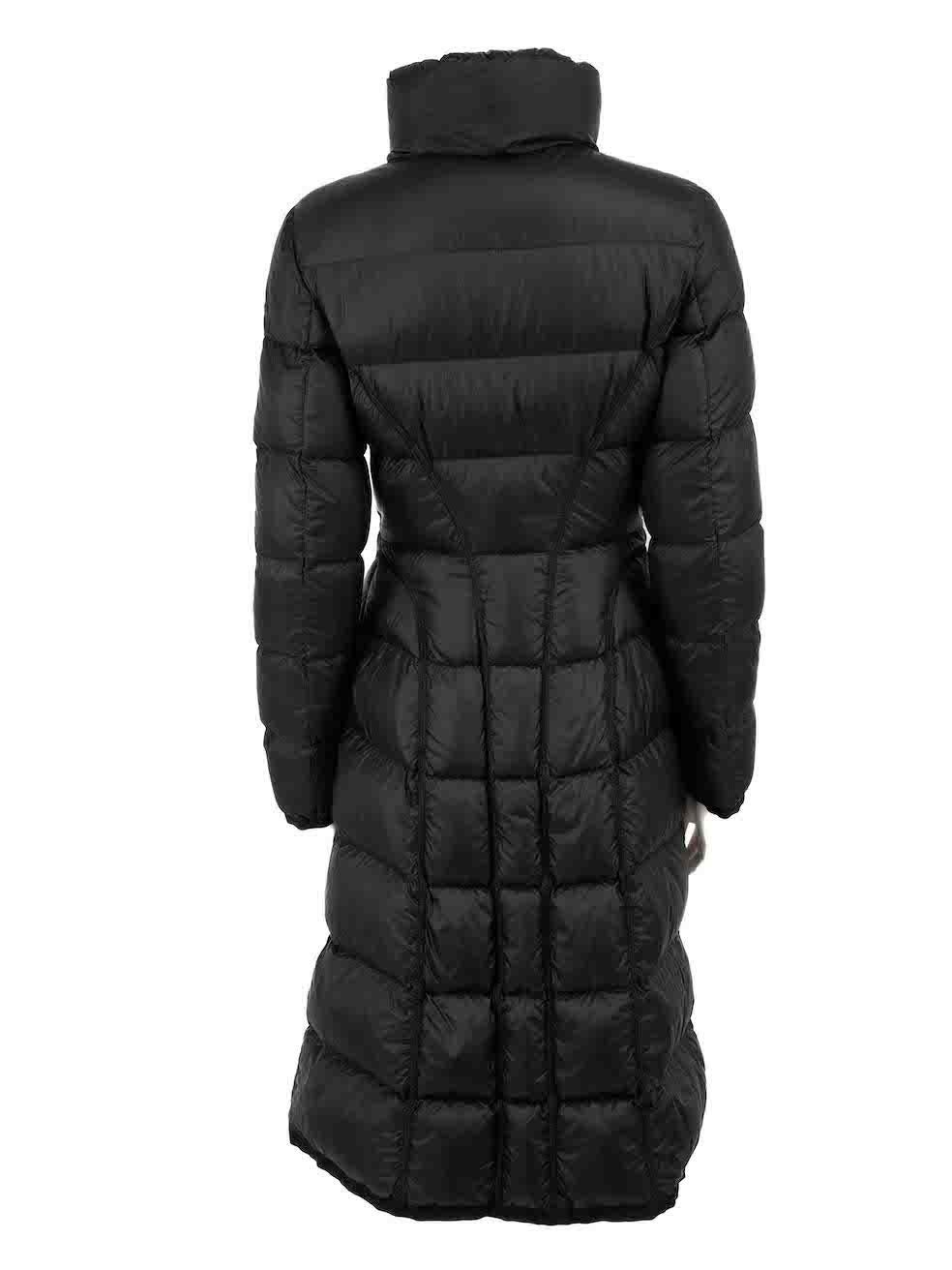 Moncler Black Doudoune Legere Long Line Down Coat Size S In Good Condition In London, GB