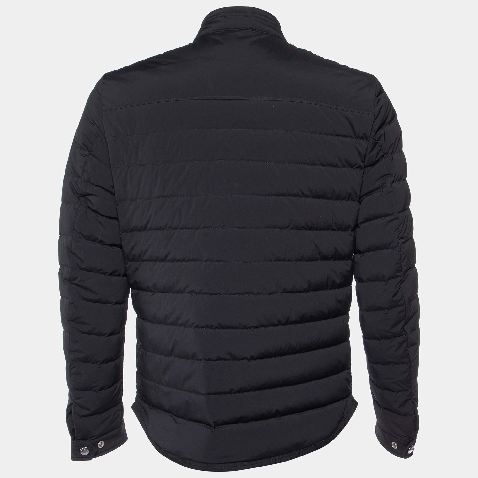 Moncler Black Down Nestor Short Jacket L 1