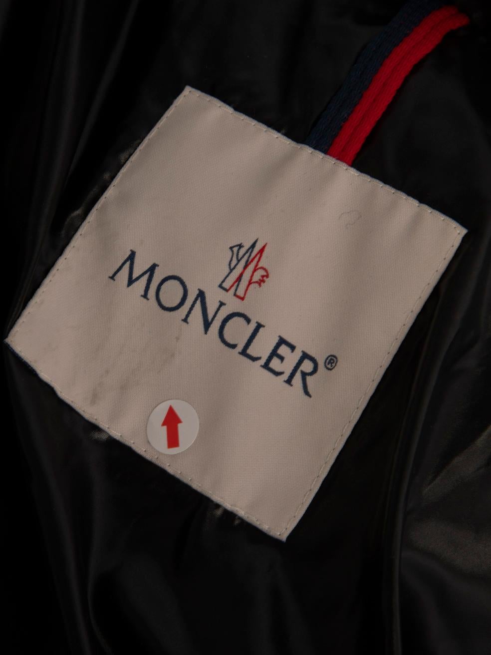 Moncler Black Esra Fox Fur Trim Down Jacket Size M For Sale 6