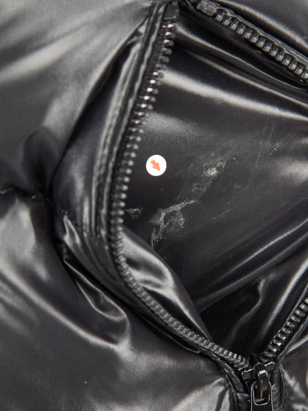 Moncler Black Esra Fox Fur Trim Down Jacket Size M For Sale 3