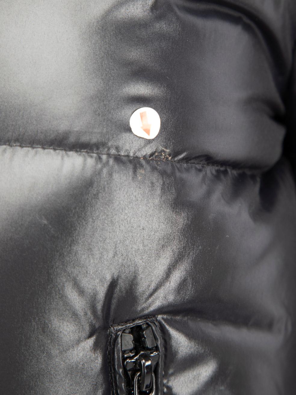 Moncler Black Esra Fox Fur Trim Down Jacket Size M For Sale 5