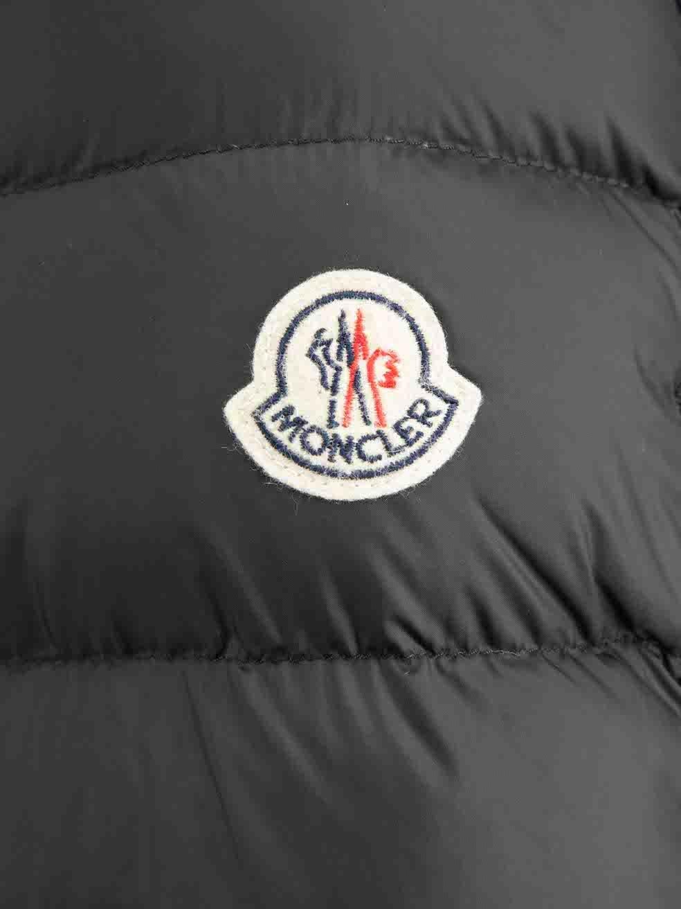 Moncler Black Hermine Hooded Puffer Coat Size S For Sale 2