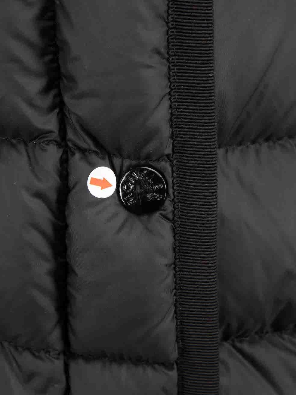 Moncler Black Hermine Hooded Puffer Coat Size S For Sale 3