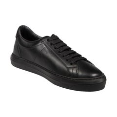 Moncler Chaussures à lacets en cuir noir Taille IT 38