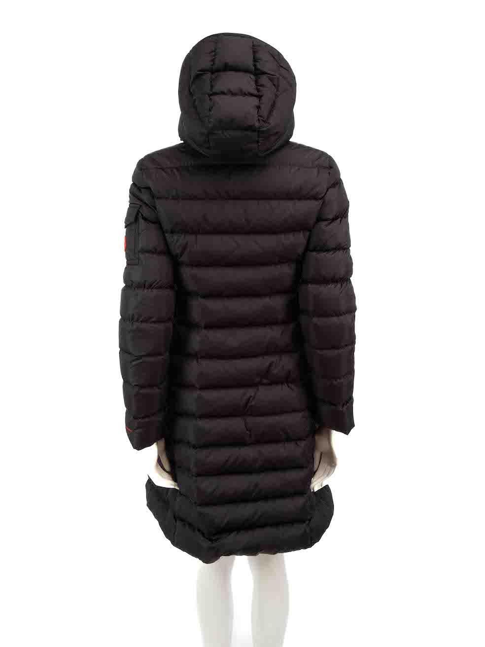 Moncler Black Lemenez Quilted Puffer Down Coat Size XS In Good Condition For Sale In London, GB