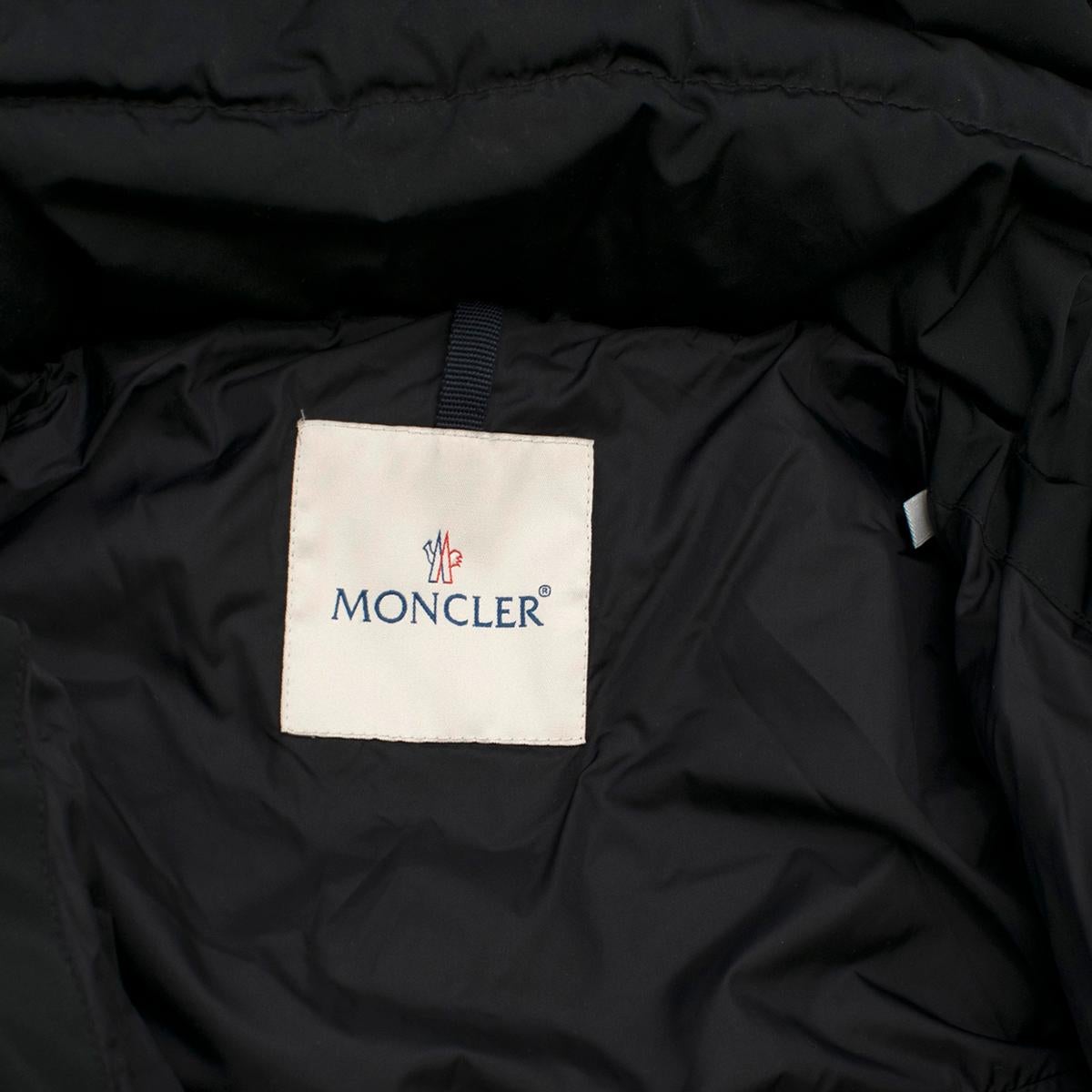 Moncler Black Long Down Filled Hooded Jacket 1 1