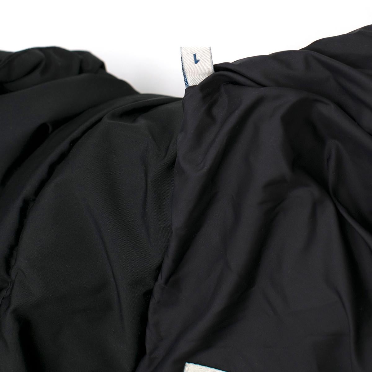Moncler Black Long Down Filled Hooded Jacket 1 2