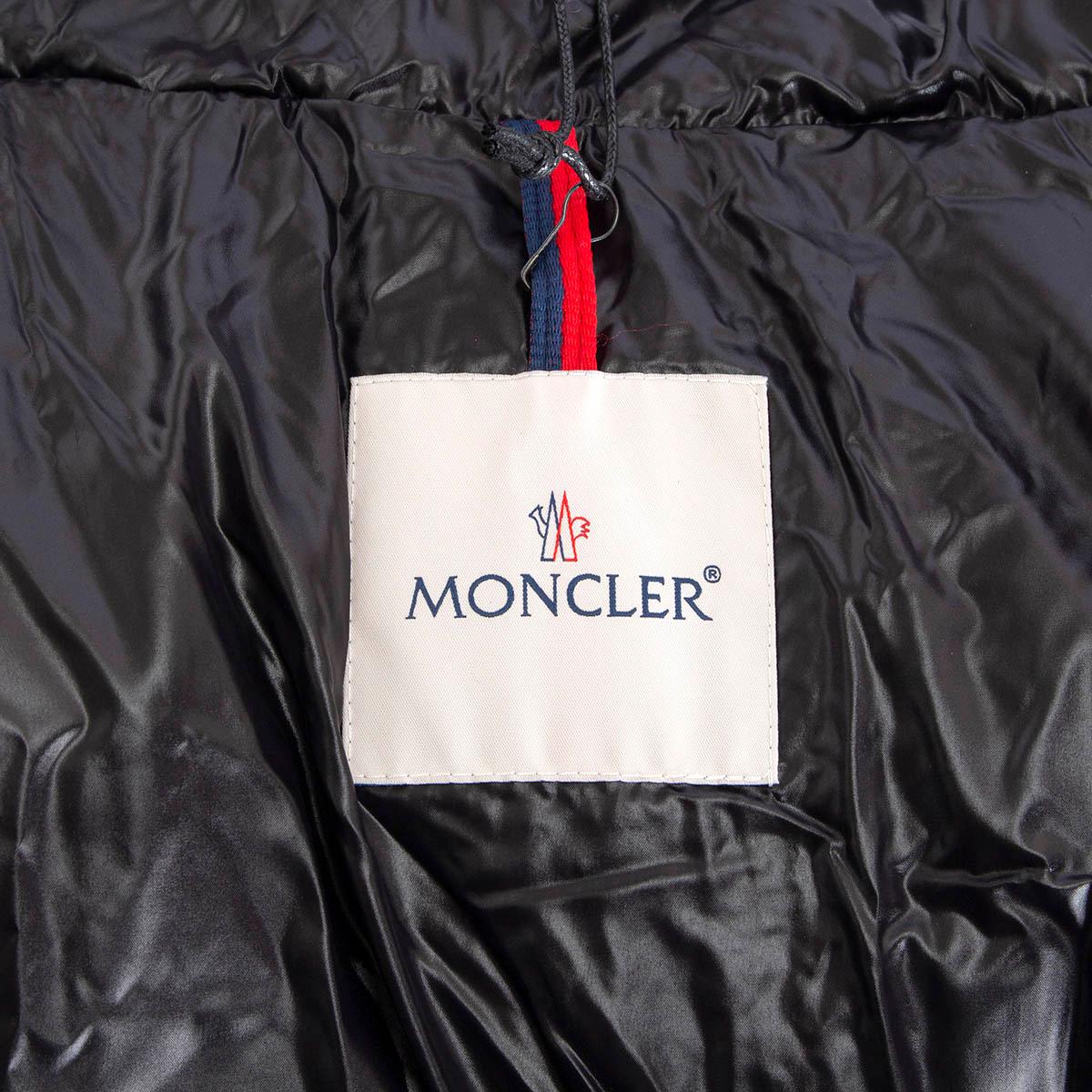 Women's MONCLER black MARIE SHINY PUFFER DOWN Jacket 4 XL For Sale