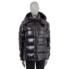 MONCLER black MARIE SHINY PUFFER DOWN Jacket 4 XL